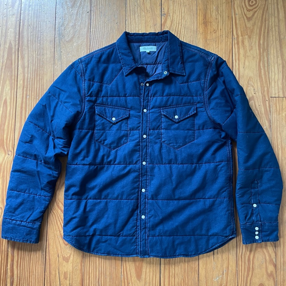 Madewell Quilted Indigo Shirt-Jacket